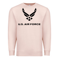 Pale Pink us air force usaf distressed Premium Sweatshirt - linhVisuals