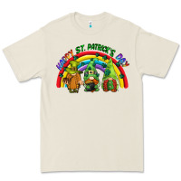 Bone Happy St. Patrick's Day rainbow gnomes Premium Tee - CowGirlArtShop
