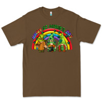 Cacao Happy St. Patrick's Day rainbow gnomes Premium Tee - CowGirlArtShop