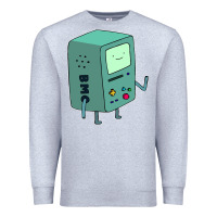 Heather Grey Bmo Adventure Time Premium Sweatshirt - linhVisuals
