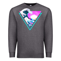 Charcoal Heather vaporwave aesthetic Premium Sweatshirt - linhVisuals