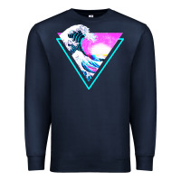 Navy vaporwave aesthetic Premium Sweatshirt - linhVisuals