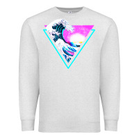 Oatmeal Heather vaporwave aesthetic Premium Sweatshirt - linhVisuals