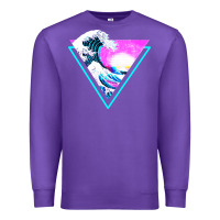 Purple vaporwave aesthetic Premium Sweatshirt - linhVisuals