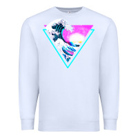 White vaporwave aesthetic Premium Sweatshirt - linhVisuals