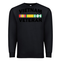 Black vietnam veteran flag Premium Sweatshirt - linhVisuals