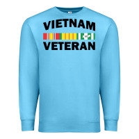 Ocean Blue vietnam veteran flag Premium Sweatshirt - linhVisuals
