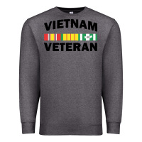 Charcoal Heather vietnam veteran flag Premium Sweatshirt - linhVisuals