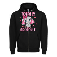 Black totally adorable Zipper Hoodie - JahusDesignShop