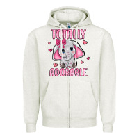 Oatmeal Heather totally adorable Zipper Hoodie - JahusDesignShop