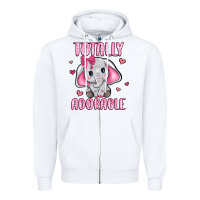 White totally adorable Zipper Hoodie - JahusDesignShop