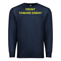 Navy FRONT TOWARD ENEMY Premium Sweatshirt - linhVisuals