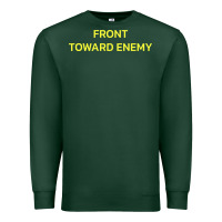 Sports Green FRONT TOWARD ENEMY Premium Sweatshirt - linhVisuals