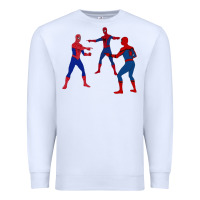 White spidey meme Premium Sweatshirt - linhVisuals