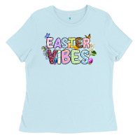Baby Blue Easter vibes Ladies Tee - OliviaCreatesArt