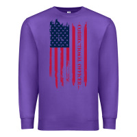 Purple correctional officer shirts   correctional prison officer thin silver Premium Sweatshirt - linhVisuals
