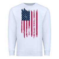White correctional officer shirts   correctional prison officer thin silver Premium Sweatshirt - linhVisuals
