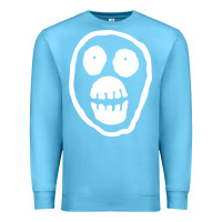 Ocean Blue the mighty boosh monkey skull Premium Sweatshirt - linhVisuals