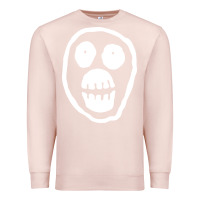 Pale Pink the mighty boosh monkey skull Premium Sweatshirt - linhVisuals