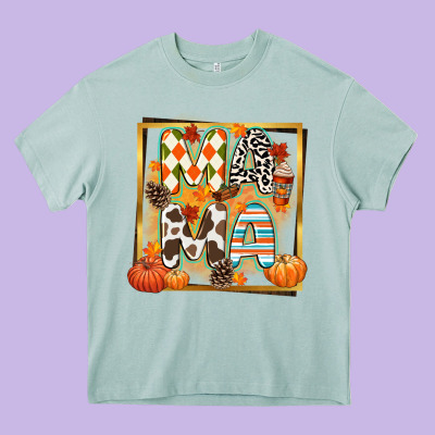 Fall Mama Heavy Core Tee Designed By Cowgirlartshop