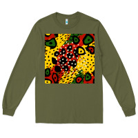 Army Green african colors pattern Long Sleeve Tee - BundleAndBundleShop