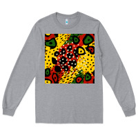 Heather Grey african colors pattern Long Sleeve Tee - BundleAndBundleShop