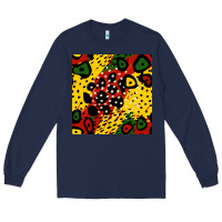 Navy african colors pattern Long Sleeve Tee - BundleAndBundleShop
