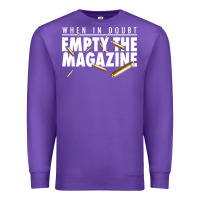 Purple when in doubt empty the magazine Premium Sweatshirt - linhVisuals