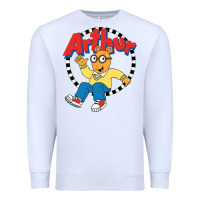 White Funko Up Arthur Premium Sweatshirt - linhVisuals
