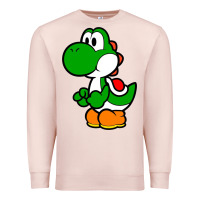 Pale Pink Yoshi Green Premium Sweatshirt - linhVisuals