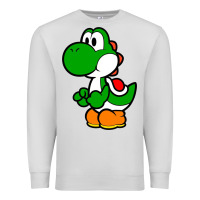 Dove Grey Yoshi Green Premium Sweatshirt - linhVisuals