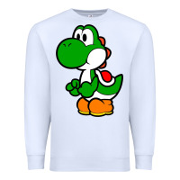 White Yoshi Green Premium Sweatshirt - linhVisuals