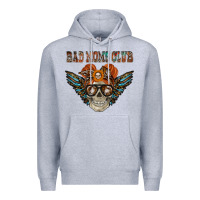 Heather Grey bad moms club Premium Hoodie - RacoonDesign