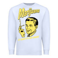 White the marijuana weed Premium Sweatshirt - linhVisuals