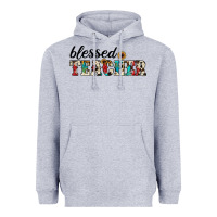 Heather Grey blessed teacher Heavyweight Hoodie - JahusDesignShop