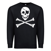 Black skull crossbones Premium Sweatshirt - linhVisuals