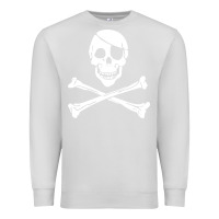 Dove Grey skull crossbones Premium Sweatshirt - linhVisuals
