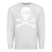 Oatmeal Heather skull crossbones Premium Sweatshirt - linhVisuals