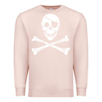 Pale Pink skull crossbones Premium Sweatshirt - linhVisuals