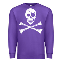Purple skull crossbones Premium Sweatshirt - linhVisuals