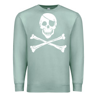 Seafoam skull crossbones Premium Sweatshirt - linhVisuals