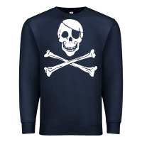Navy skull crossbones Premium Sweatshirt - linhVisuals
