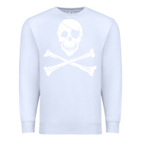 White skull crossbones Premium Sweatshirt - linhVisuals