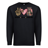 Black peace love pitbull Premium Sweatshirt - JahusDesignShop