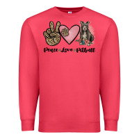 Cardinal peace love pitbull Premium Sweatshirt - JahusDesignShop