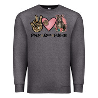 Charcoal Heather peace love pitbull Premium Sweatshirt - JahusDesignShop