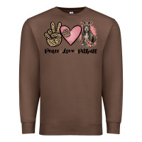 Chestnut peace love pitbull Premium Sweatshirt - JahusDesignShop