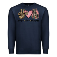 Navy peace love pitbull Premium Sweatshirt - JahusDesignShop