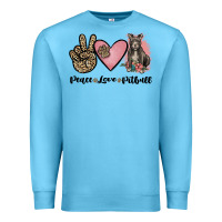 Ocean Blue peace love pitbull Premium Sweatshirt - JahusDesignShop