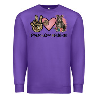 Purple peace love pitbull Premium Sweatshirt - JahusDesignShop